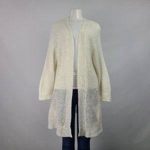 Farm Light Cream Open-Front Knit Cardigan M